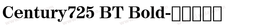 Century725 BT Bold字体转换